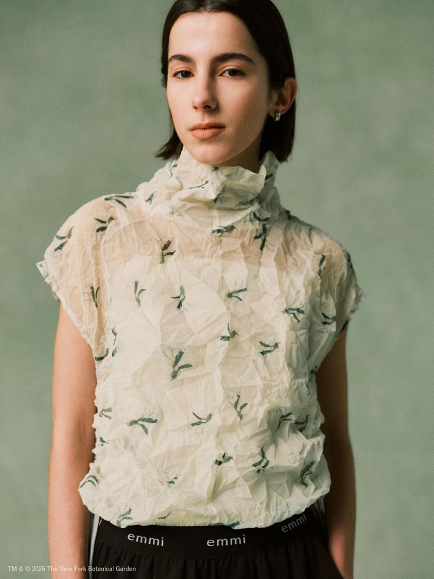 emmi atelier「【emmi&times;NYBG】フラワーワッシャーブラウス【セットアップ対応】/ハンドウォッシャブル」|シャツ・ブラウス|YEL