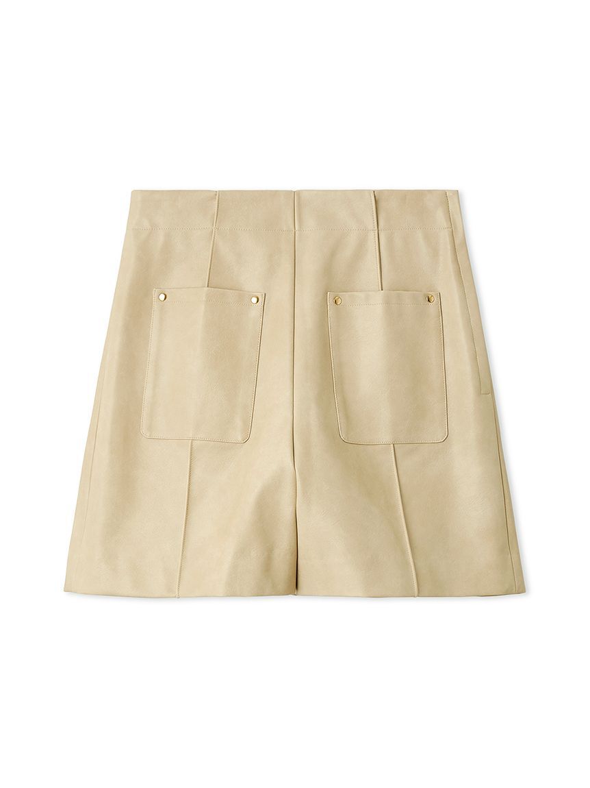 FURFUR「レザーライクショートパンツ」|デニム|