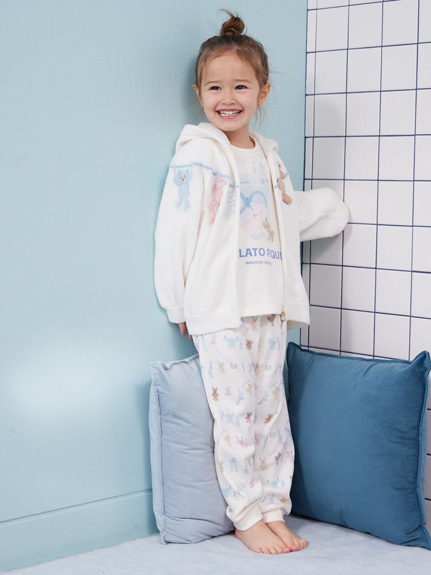 GELATO PIQUE KIDS & BABY「【KIDS】ウォッシングアニマル柄ロングパンツ」|ルームウェア|