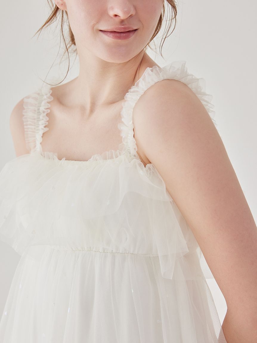 gelato pique「ハート柄チュールカップインキャミソール」|ルームウェア|