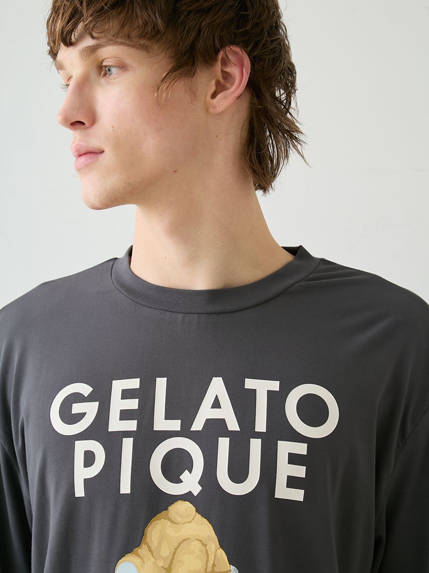 GELATO PIQUE HOMME「【HOMME】レーヨンジェラートベアプリントロンT」|ルームウェア|