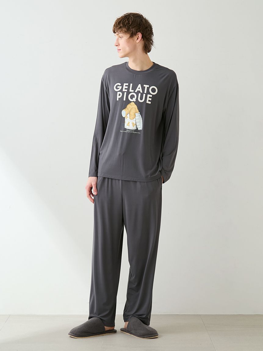 GELATO PIQUE HOMME「【HOMME】レーヨンジェラートベアプリントロンT」|ルームウェア|