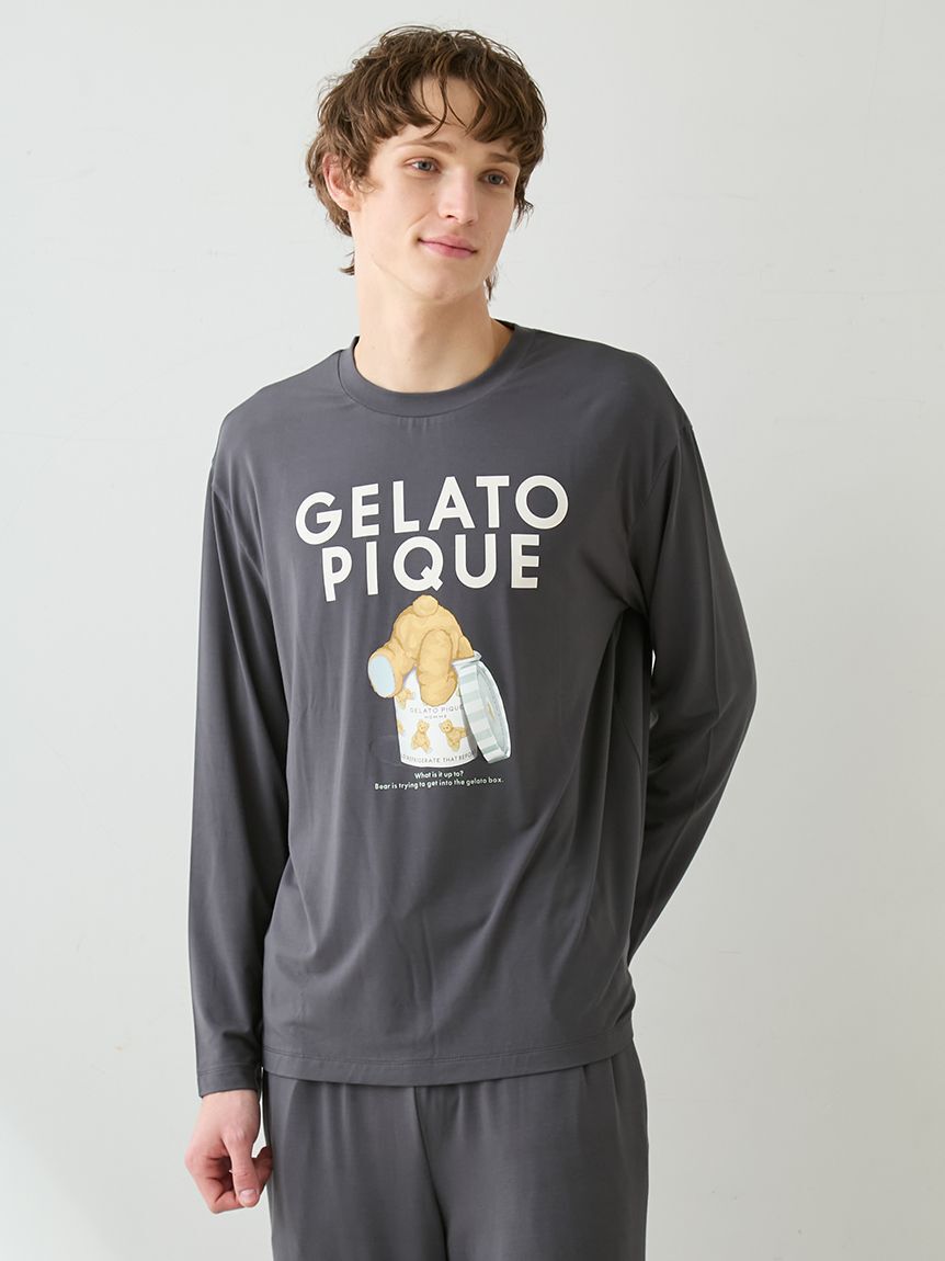 GELATO PIQUE HOMME「【HOMME】レーヨンジェラートベアプリントロンT」|ルームウェア|