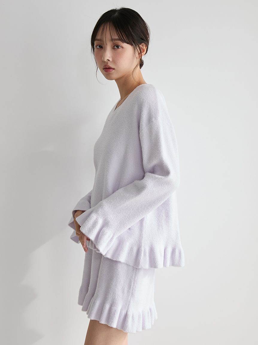 gelato pique「スムーズィーリブフリルプルオーバー」|ルームウェア|