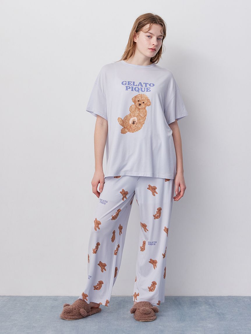 gelato pique「ドッグワンポイントTシャツ」|ルームウェア|