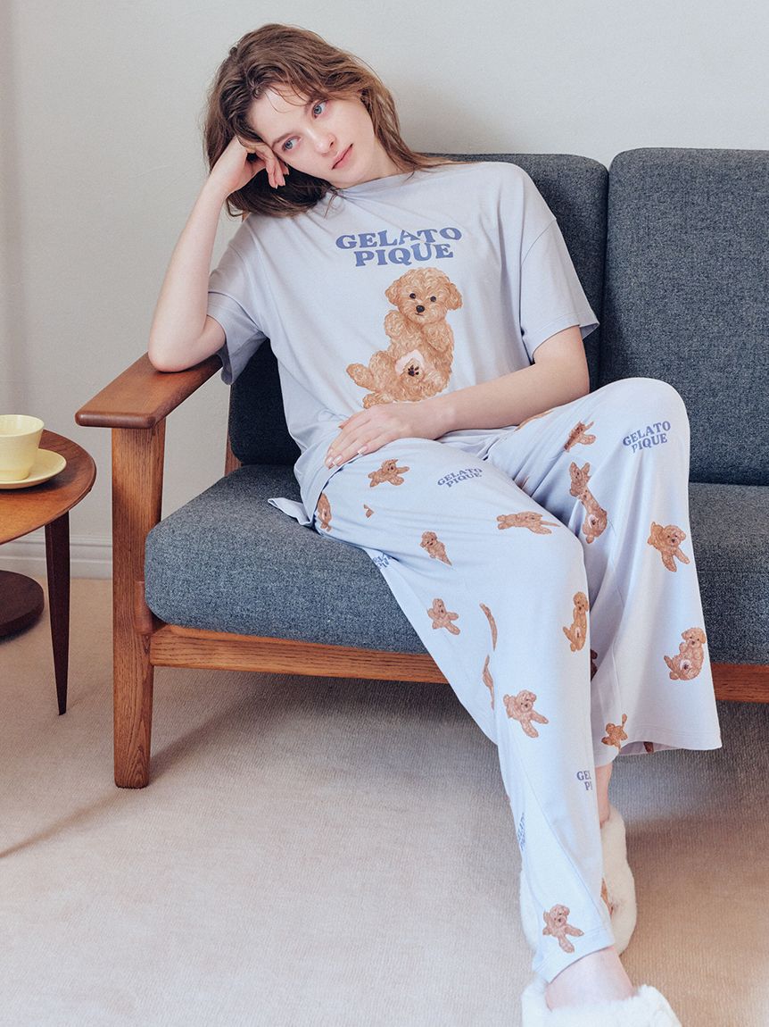 gelato pique「ドッグワンポイントTシャツ」|ルームウェア|