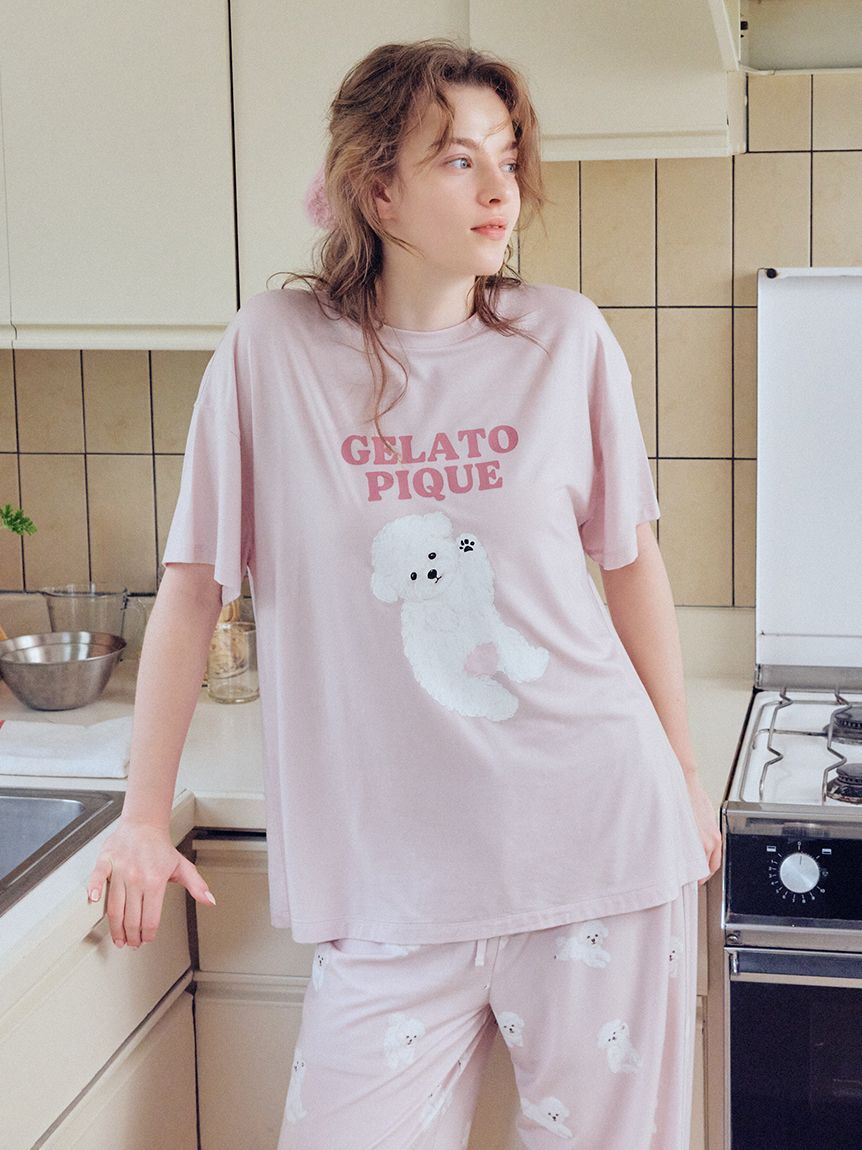 gelato pique「ドッグワンポイントTシャツ」|ルームウェア|LPNK