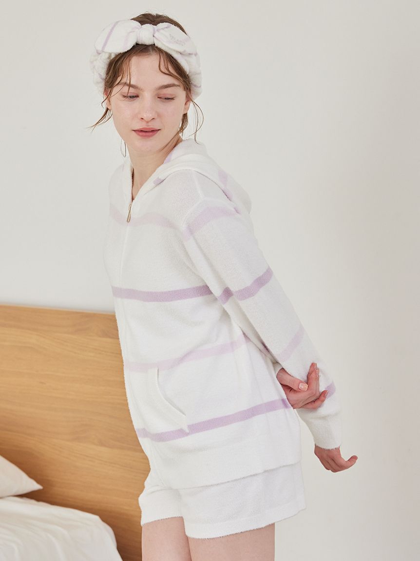 gelato pique「ウォッシャブルスムーズィーボーダーパーカ」|ルームウェア|