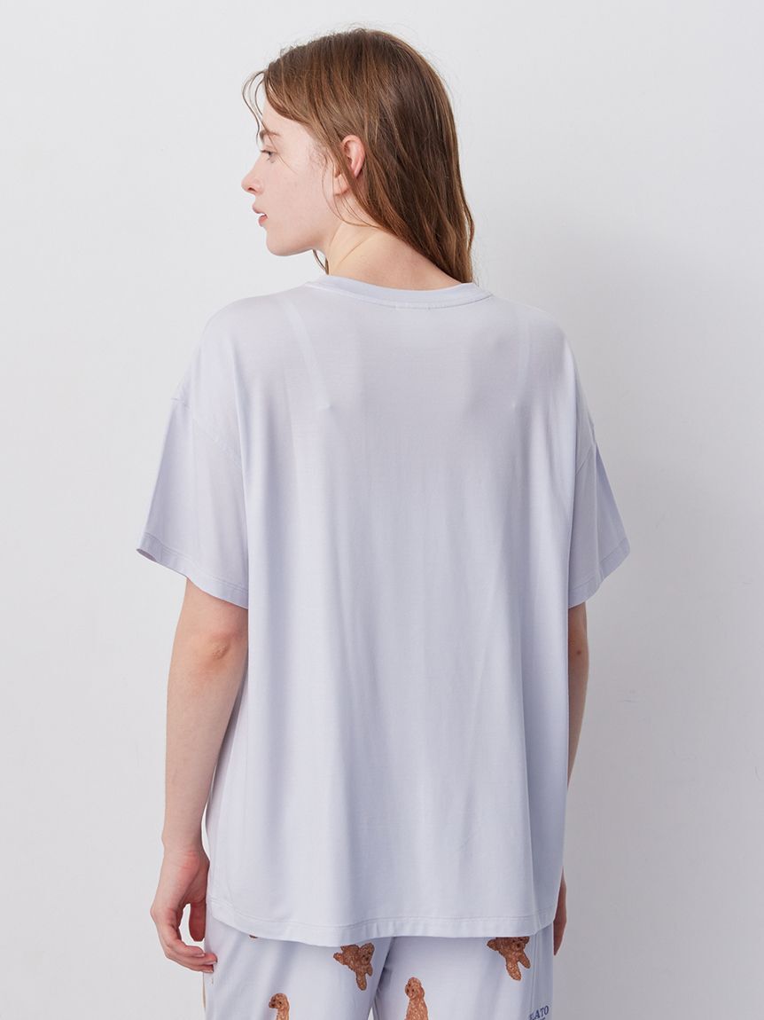 gelato pique「【ラッピング済み】ドッグワンポイントTシャツ&ロングパンツSET」|ルームウェア|