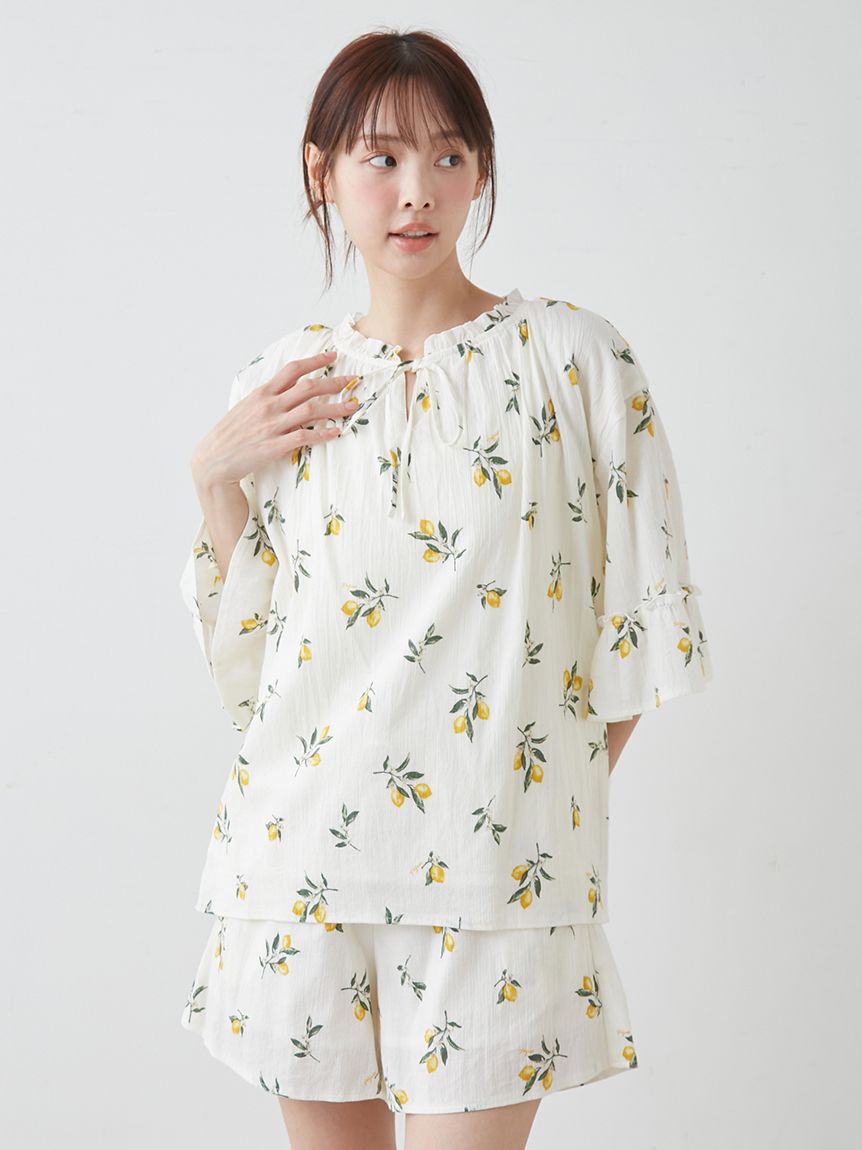 gelato pique「フルーツ小花柄ショートパンツ」|ルームウェア|YEL