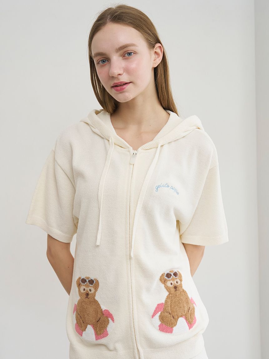 gelato pique「サマーベアジャガード半袖パーカ」|ルームウェア|IVR