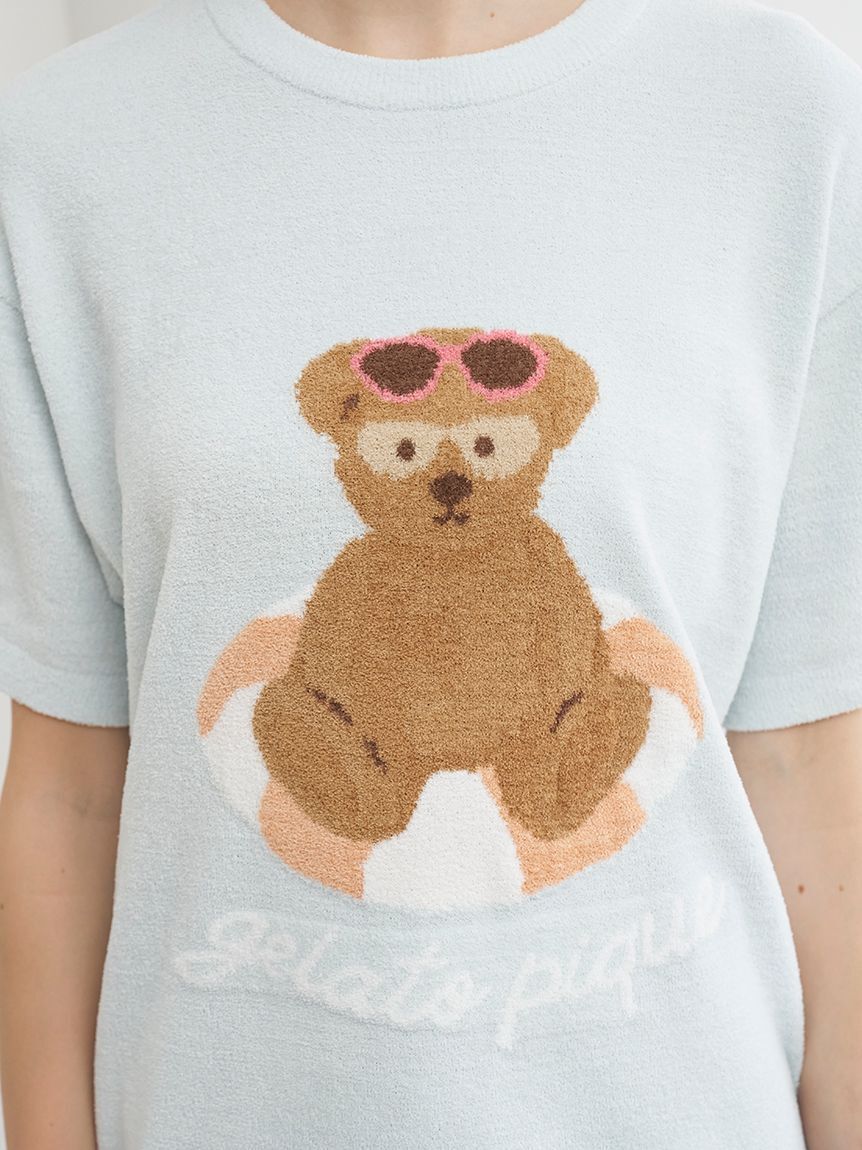 gelato pique「【ONLINE限定】サマーベアジャガードプルオーバー&ロゴジャガードショートパンツセット」|ルームウェア|