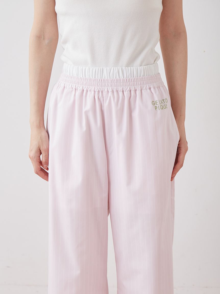 gelato pique「【UVカット】ストライプロングパンツ」|ルームウェア|