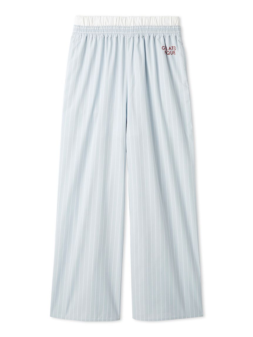gelato pique「【UVカット】ストライプロングパンツ」|ルームウェア|BLU
