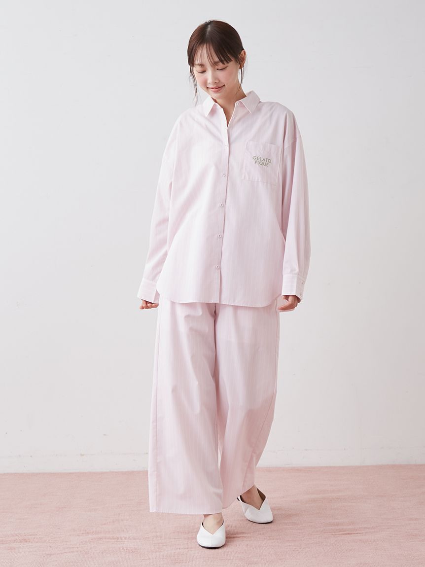 gelato pique「【UVカット】ストライプシャツ」|ルームウェア|