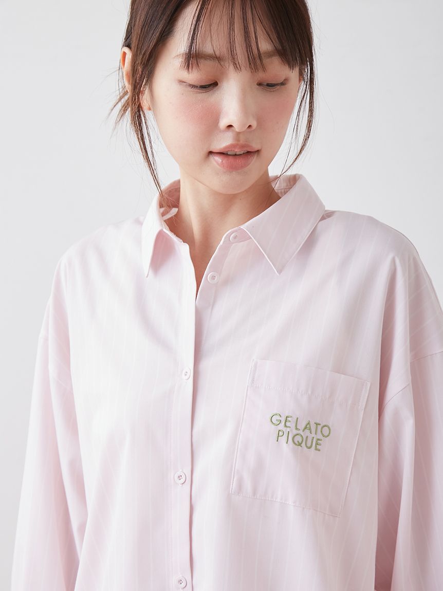 gelato pique「【UVカット】ストライプシャツ」|ルームウェア|