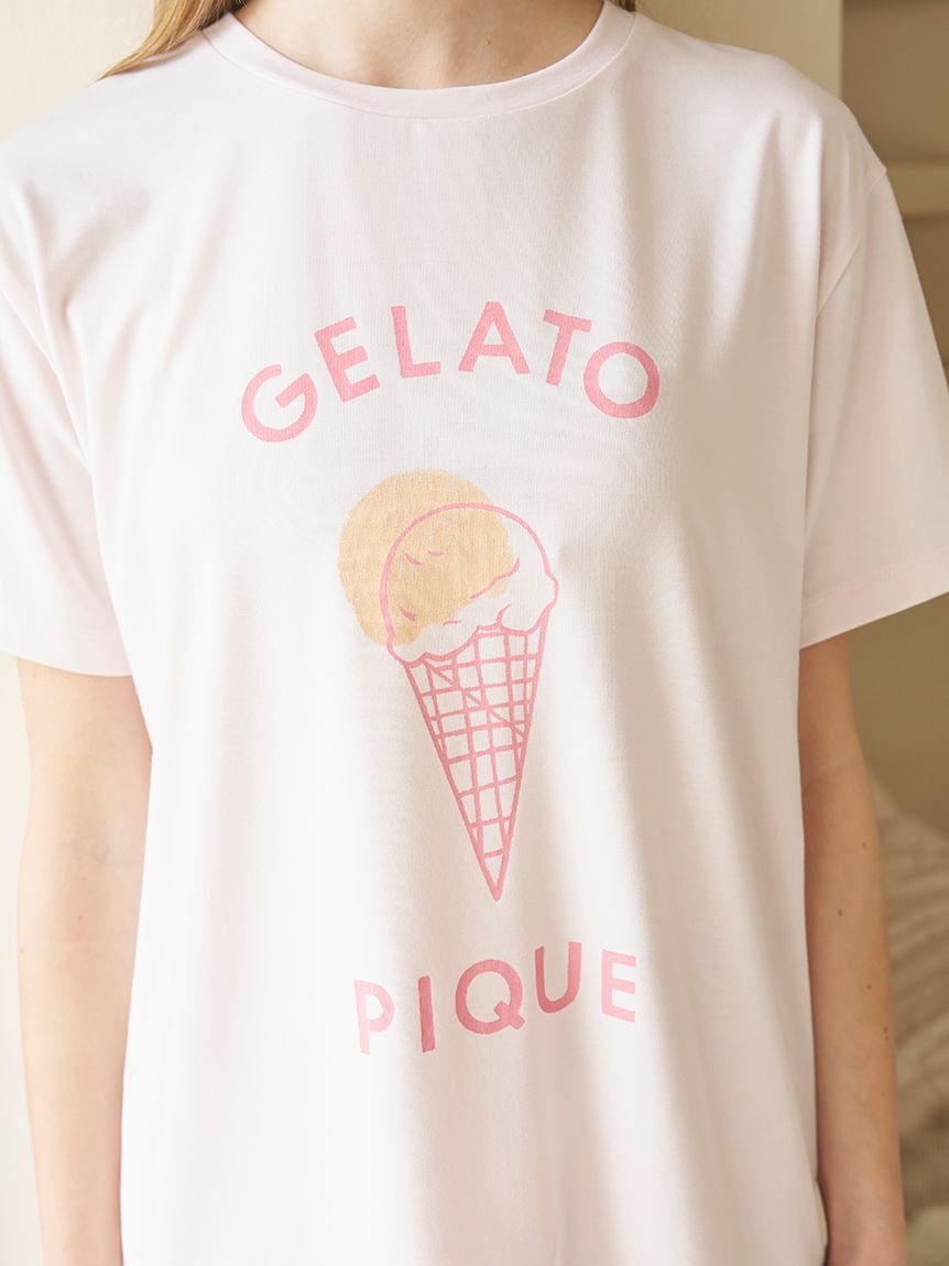 gelato pique「【ラッピング済み】【IFMC.】ワンポイントTシャツ&ロングパンツSET」|ルームウェア|