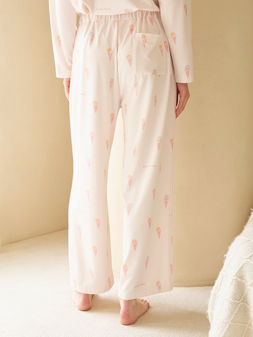 gelato pique「【ラッピング済み】【IFMC.】ワンポイントTシャツ&ロングパンツSET」|ルームウェア|