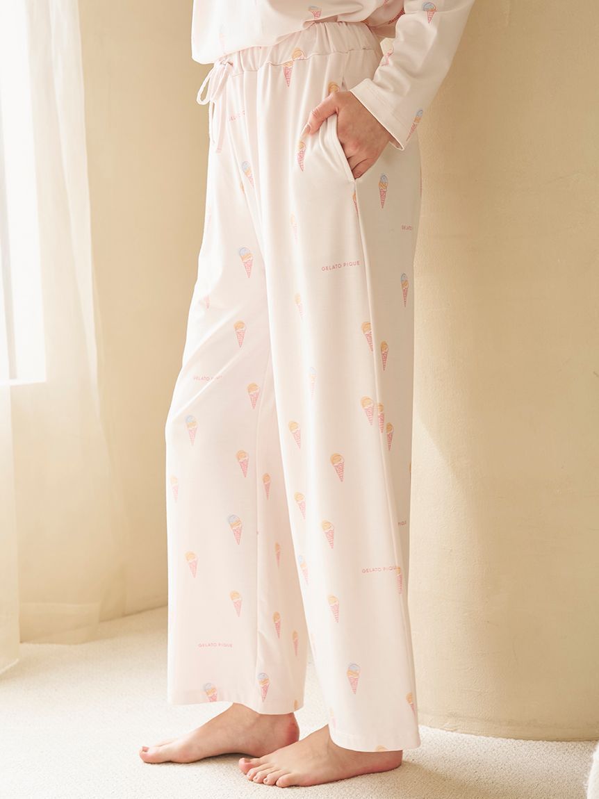 gelato pique「【ラッピング済み】【IFMC.】ワンポイントTシャツ&ロングパンツSET」|ルームウェア|