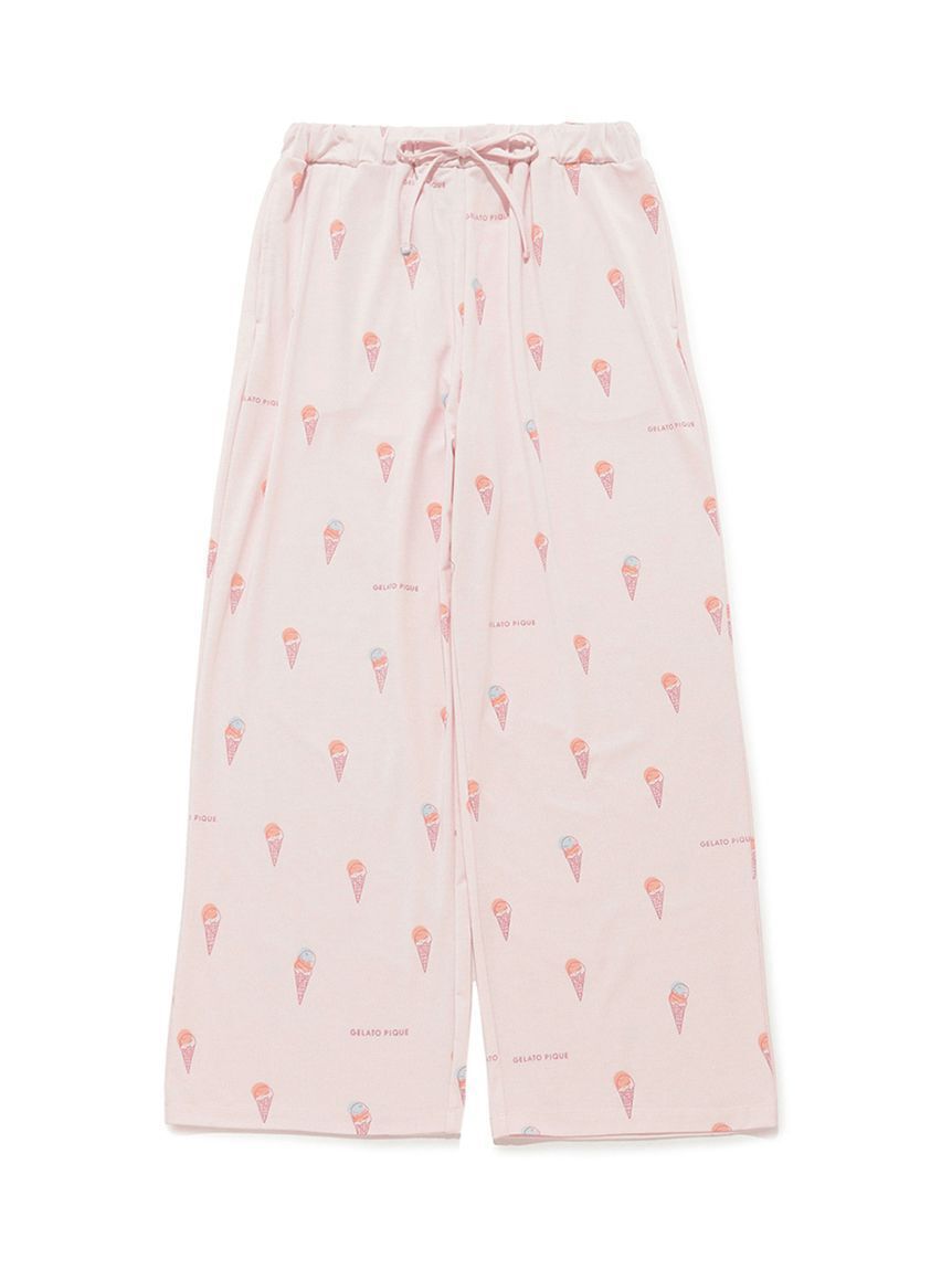 gelato pique「【ラッピング済み】【IFMC.】ワンポイントTシャツ&ロングパンツSET」|ルームウェア|