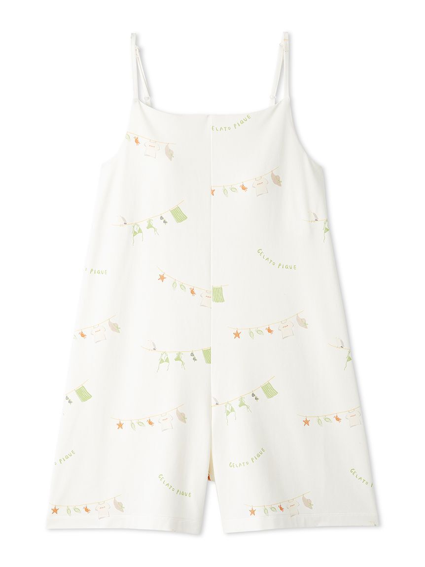 gelato pique「【抗菌防臭】サマーランドリー柄オールインワン」|ルームウェア|GRN
