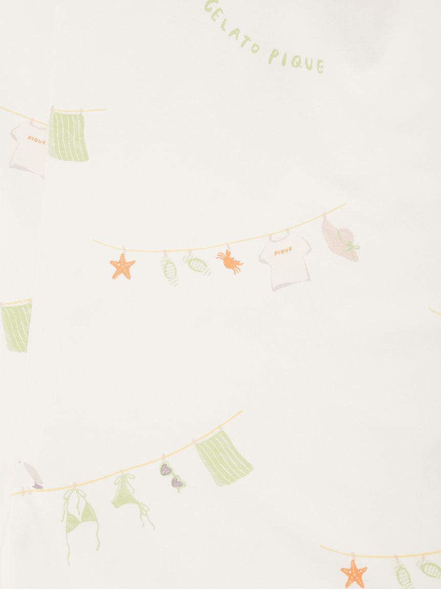 gelato pique「【抗菌防臭】サマーランドリー柄オールインワン」|ルームウェア|