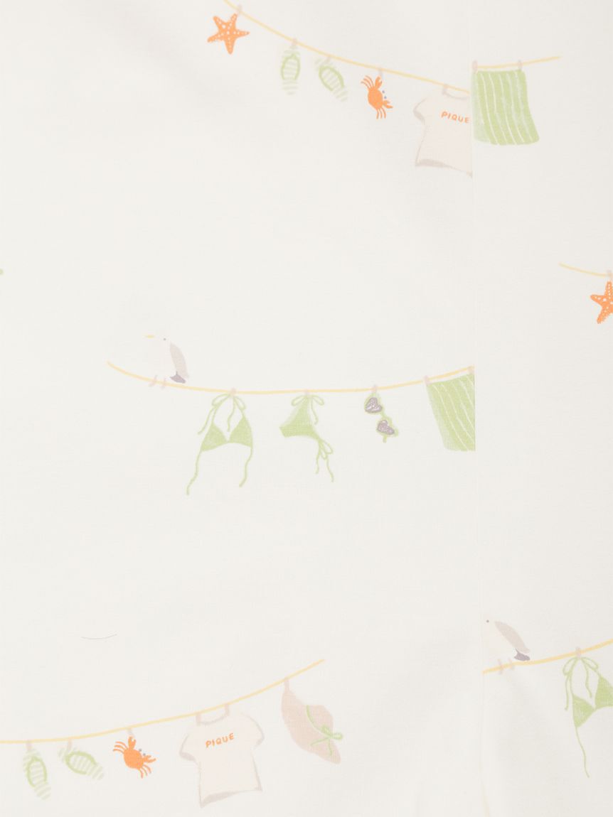 gelato pique「【抗菌防臭】サマーランドリー柄オールインワン」|ルームウェア|