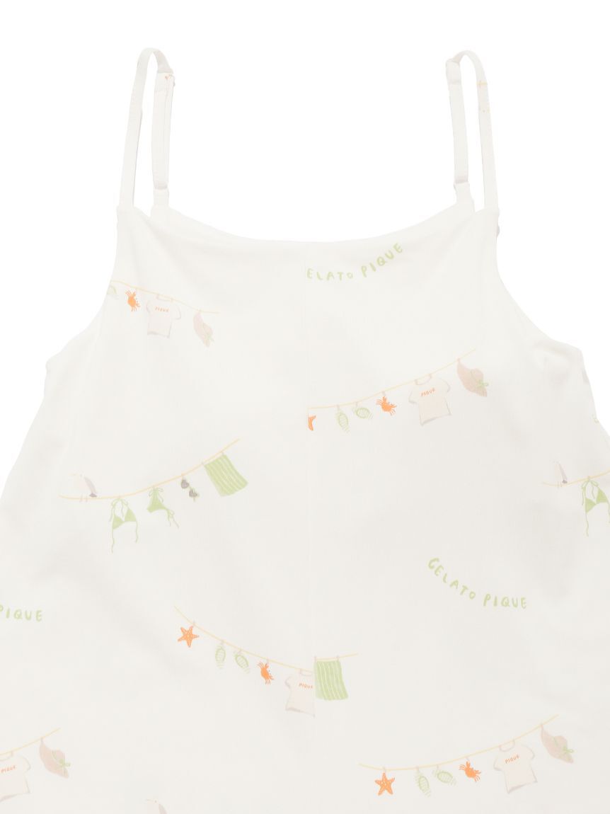 gelato pique「【抗菌防臭】サマーランドリー柄オールインワン」|ルームウェア|