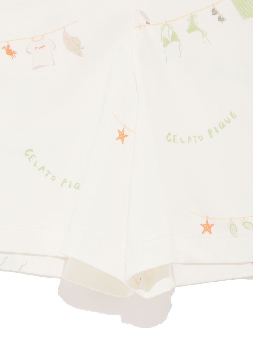 gelato pique「【抗菌防臭】サマーランドリー柄オールインワン」|ルームウェア|