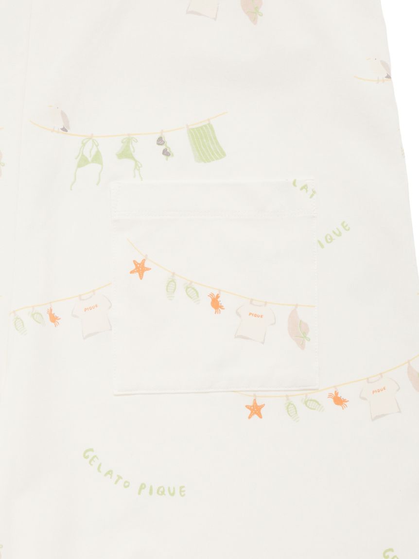 gelato pique「【抗菌防臭】サマーランドリー柄オールインワン」|ルームウェア|