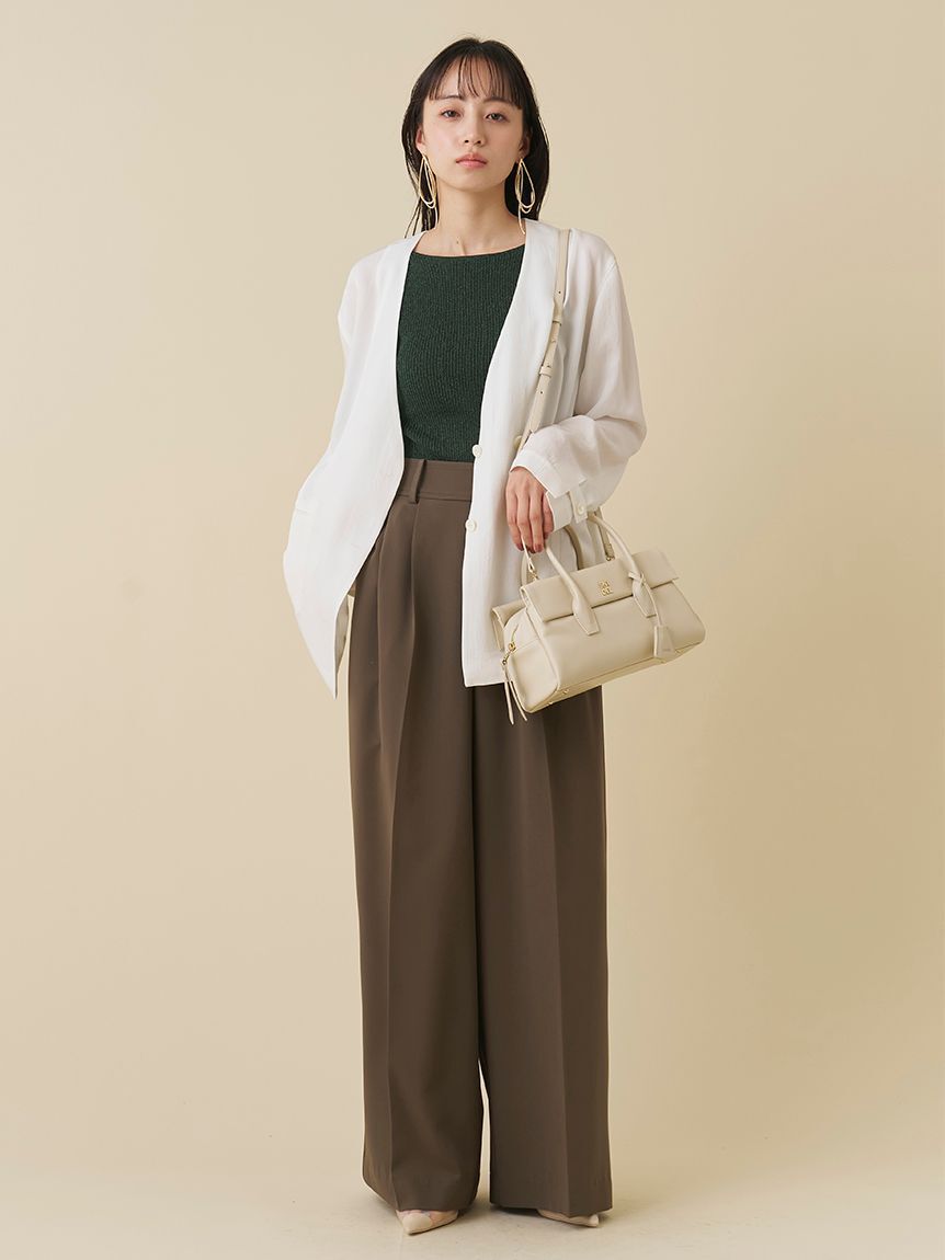 SNIDEL「シンプルタックパンツ」|チノ|