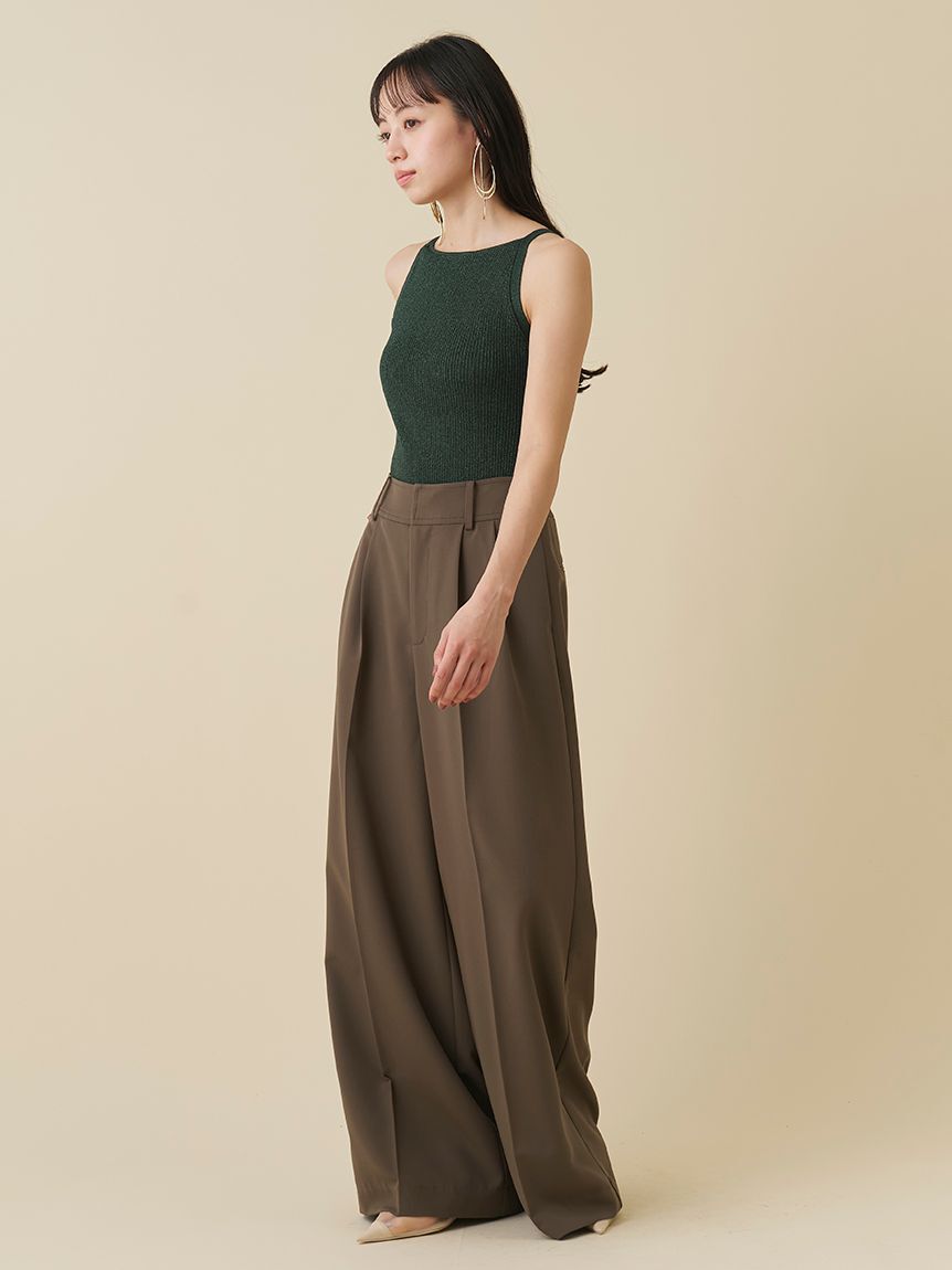 SNIDEL「シンプルタックパンツ」|チノ|