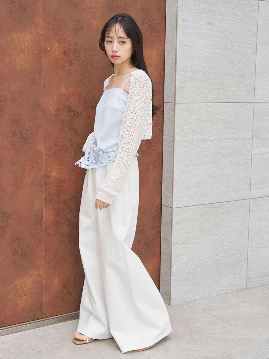 SNIDEL「【Kuroki denim】ハイライズワイドデニム」|デニム|