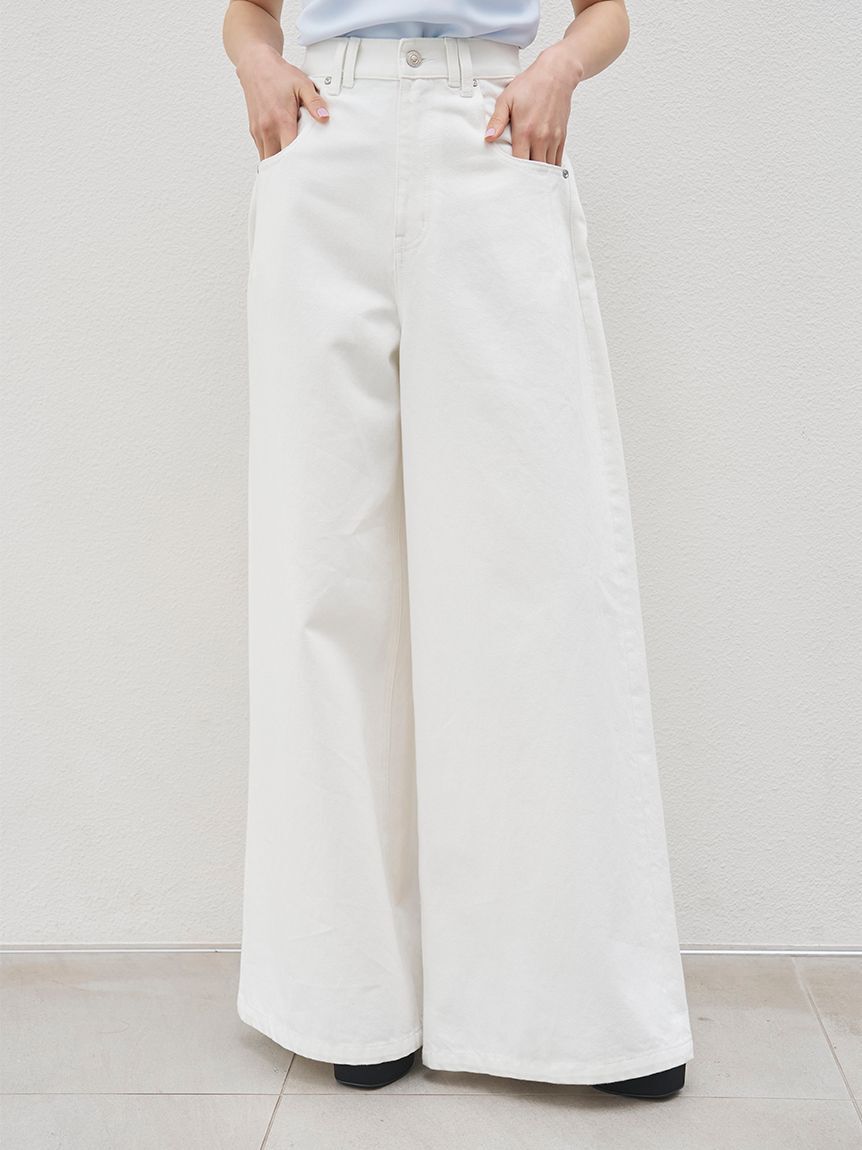 SNIDEL「【Kuroki denim】ハイライズワイドデニム」|デニム|