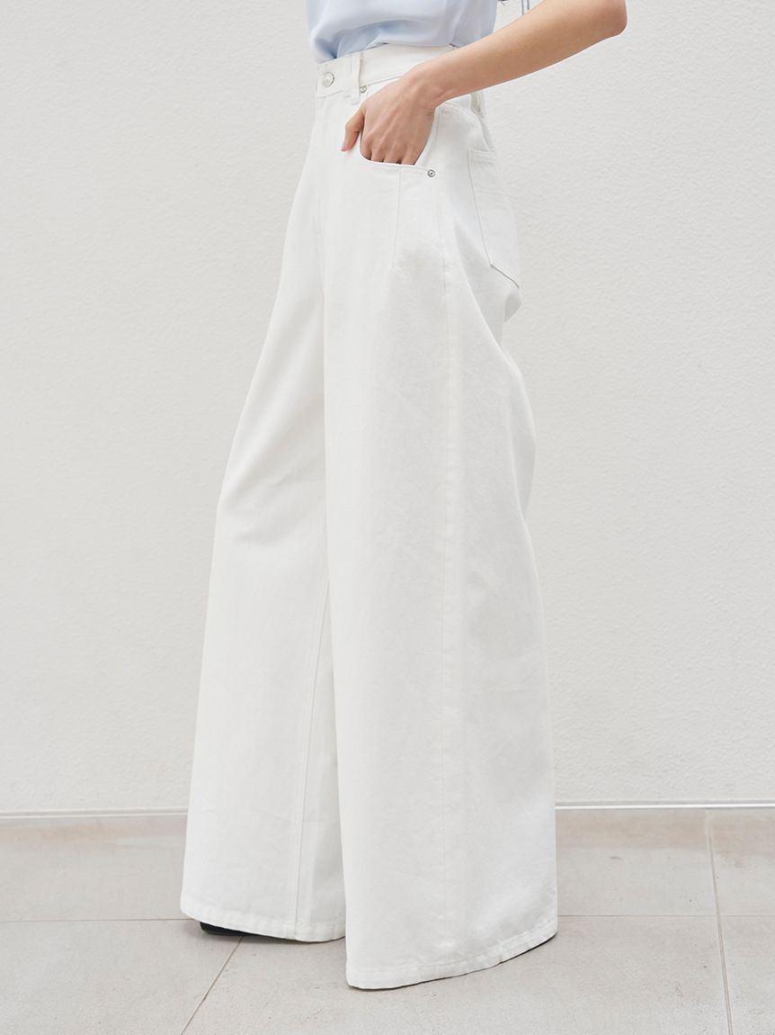 SNIDEL「【Kuroki denim】ハイライズワイドデニム」|デニム|