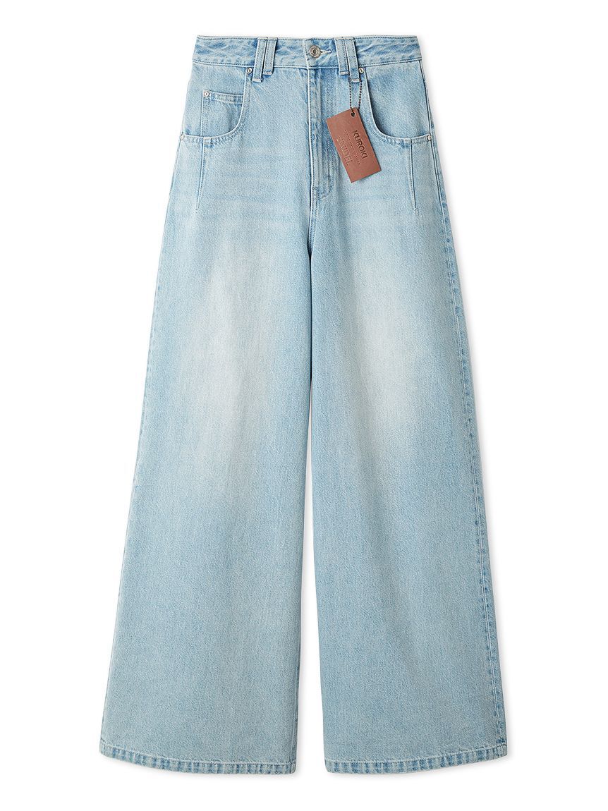 SNIDEL「【Kuroki denim】ハイライズワイドデニム」|デニム|