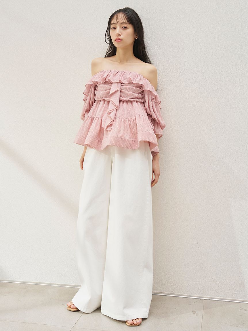 SNIDEL「【Kuroki denim】ハイライズワイドデニム」|デニム|