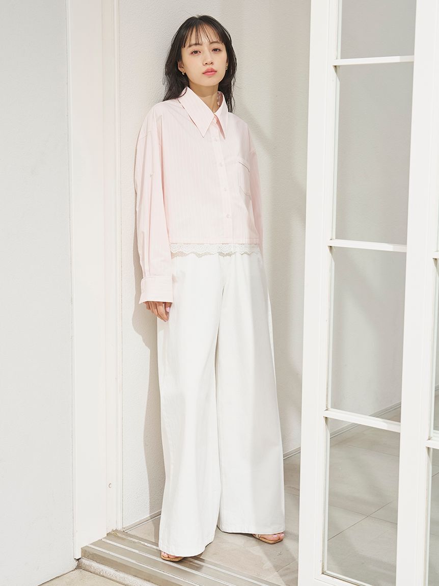 SNIDEL「【Kuroki denim】ハイライズワイドデニム」|デニム|