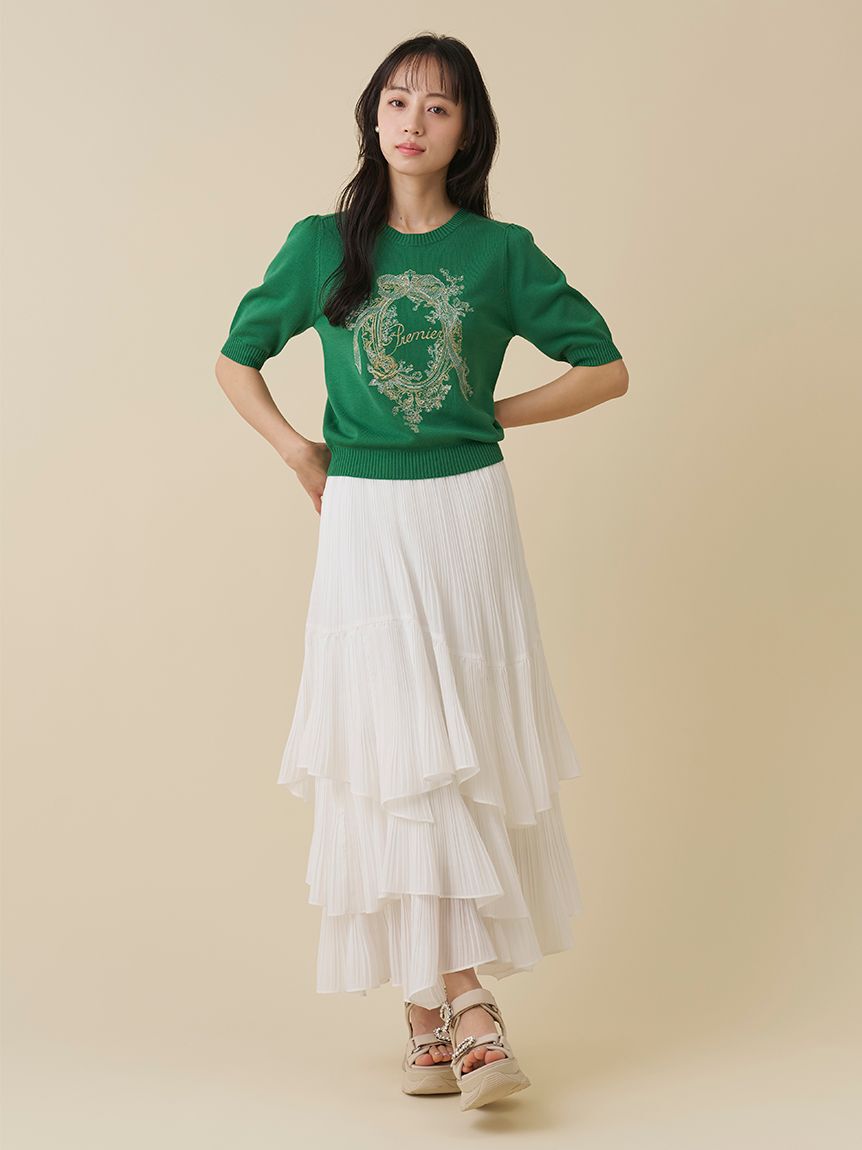 SNIDEL「ボリュームティアードスカート」|スカート|