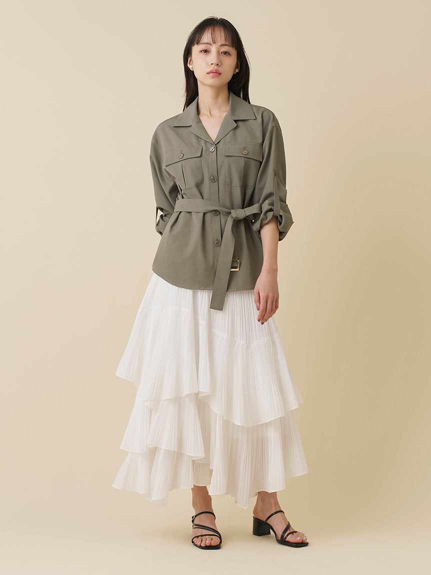 SNIDEL「ボリュームティアードスカート」|スカート|