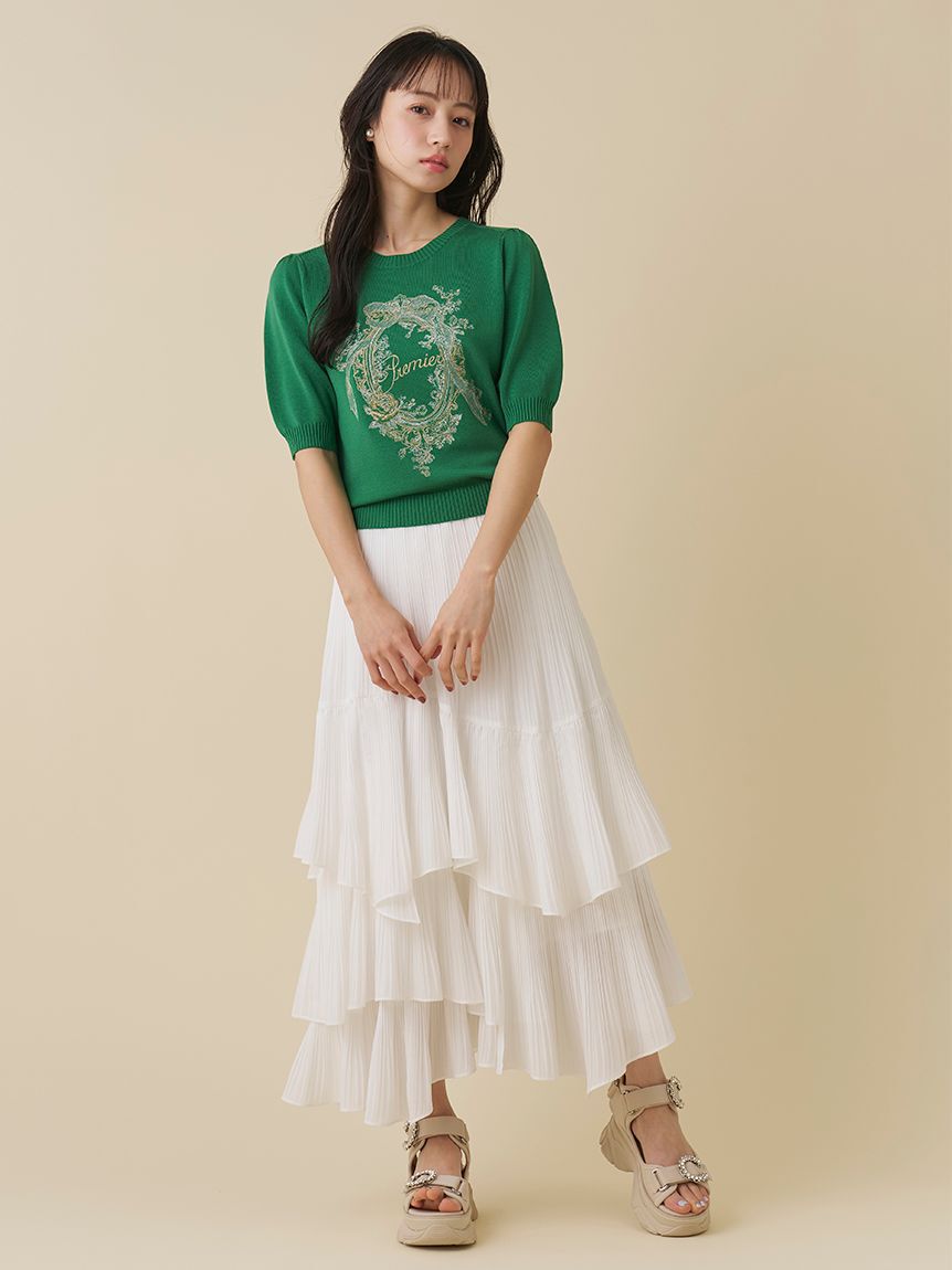 SNIDEL「ボリュームティアードスカート」|スカート|