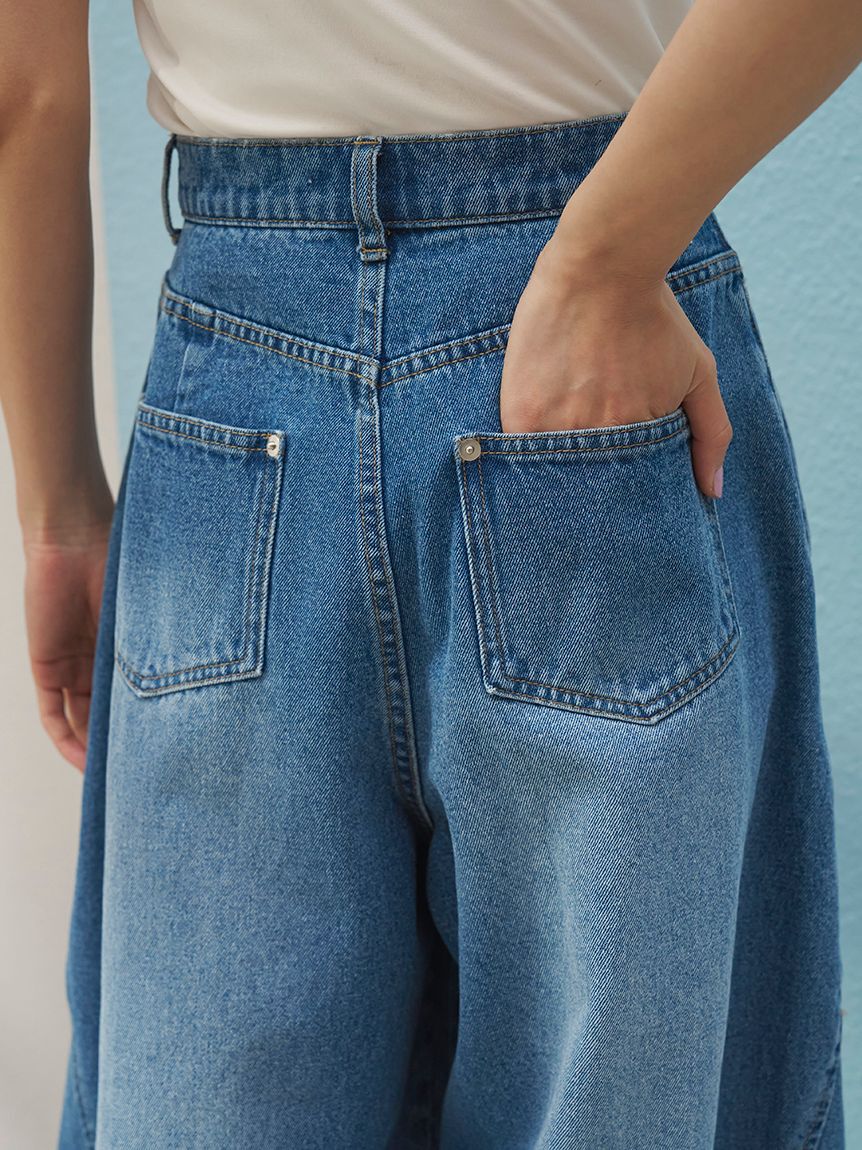 SNIDEL「カーブワイドデニム」|デニム|