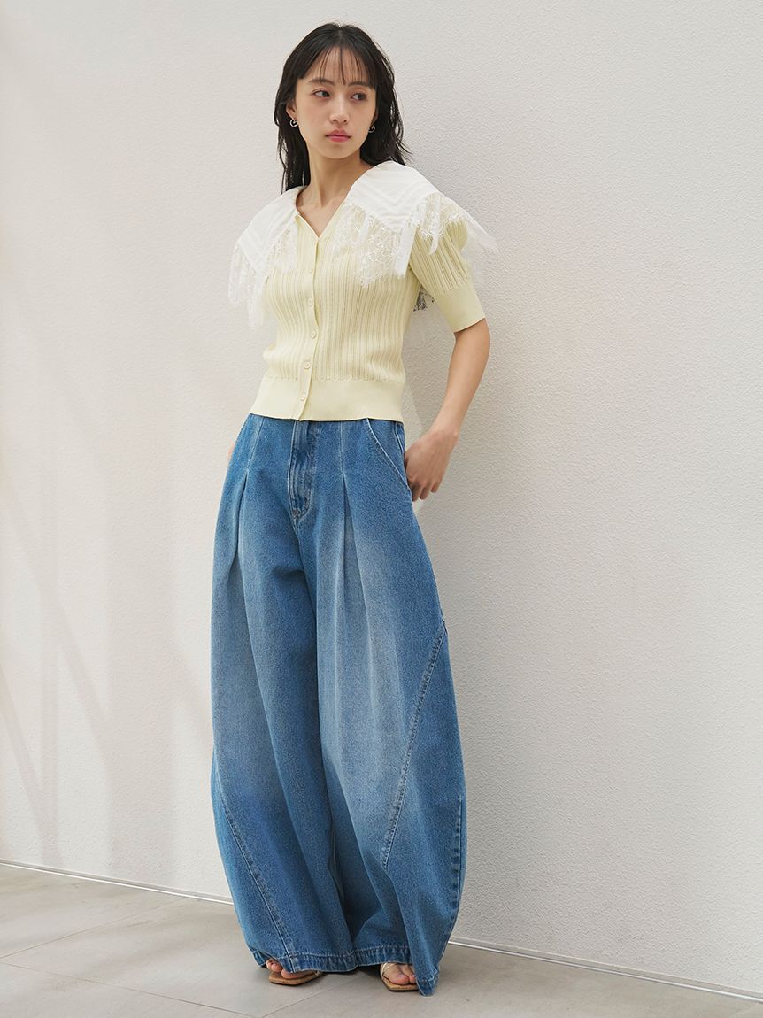 SNIDEL「カーブワイドデニム」|デニム|