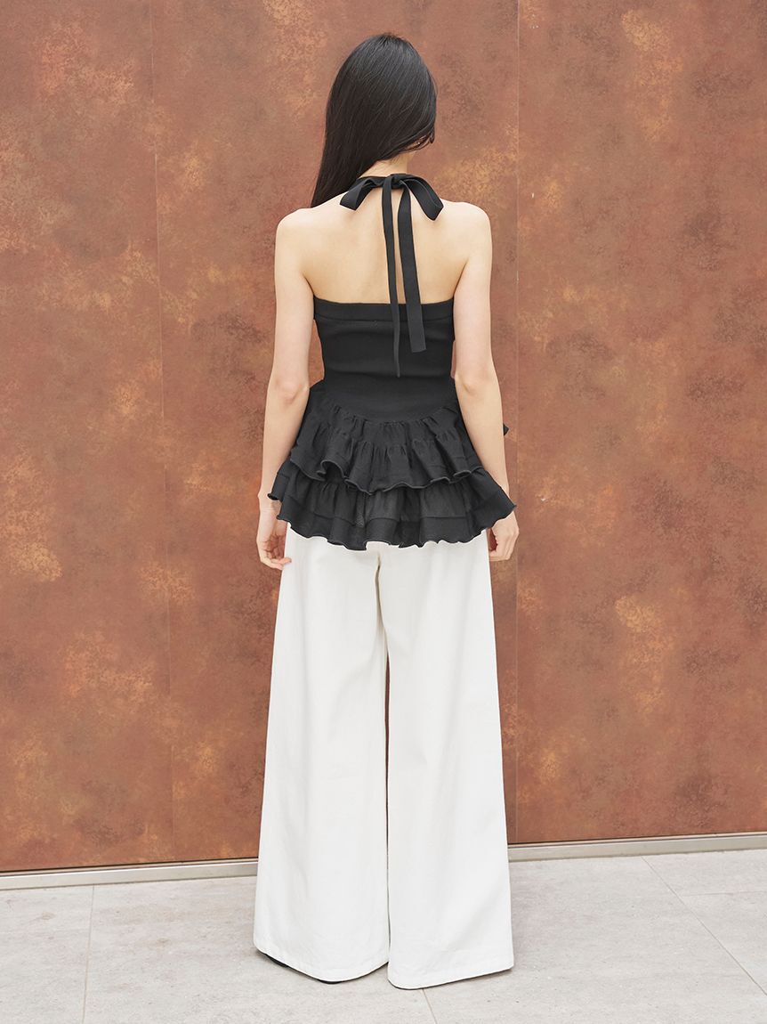 SNIDEL「ラッフルティアードベアニットプルオーバー」|ニット・セーター|