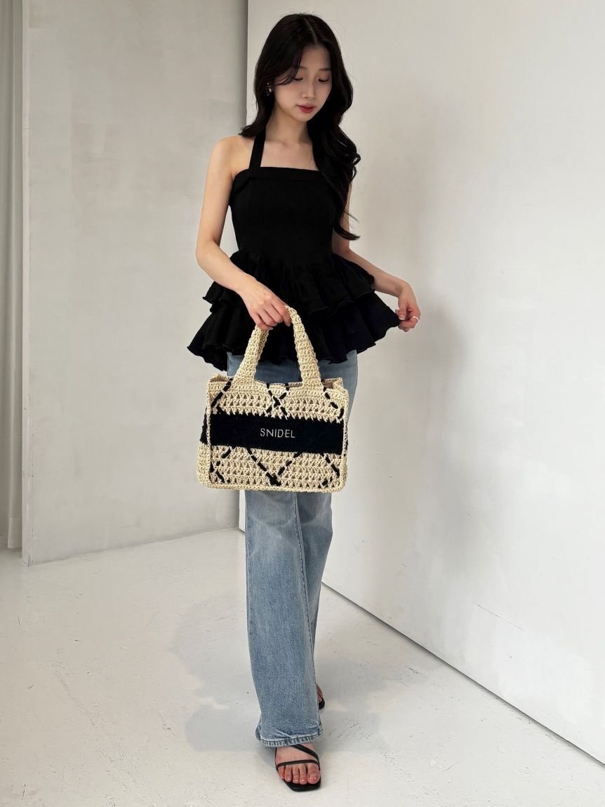 SNIDEL「ラッフルティアードベアニットプルオーバー」|ニット・セーター|