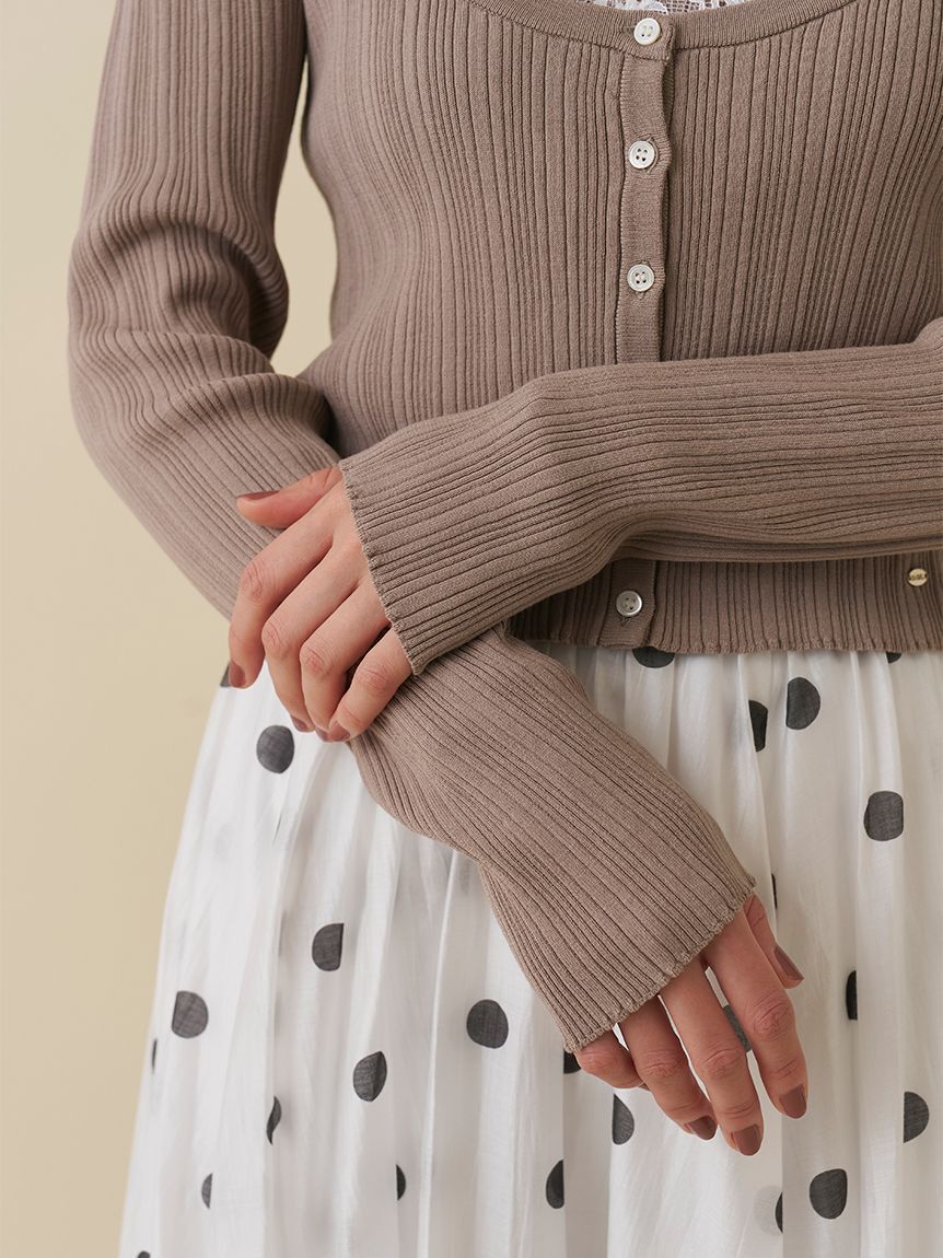 SNIDEL「レーストリムニットアンサンブル」|ニット・セーター|