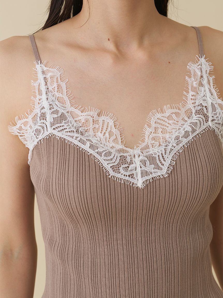 SNIDEL「レーストリムニットアンサンブル」|ニット・セーター|