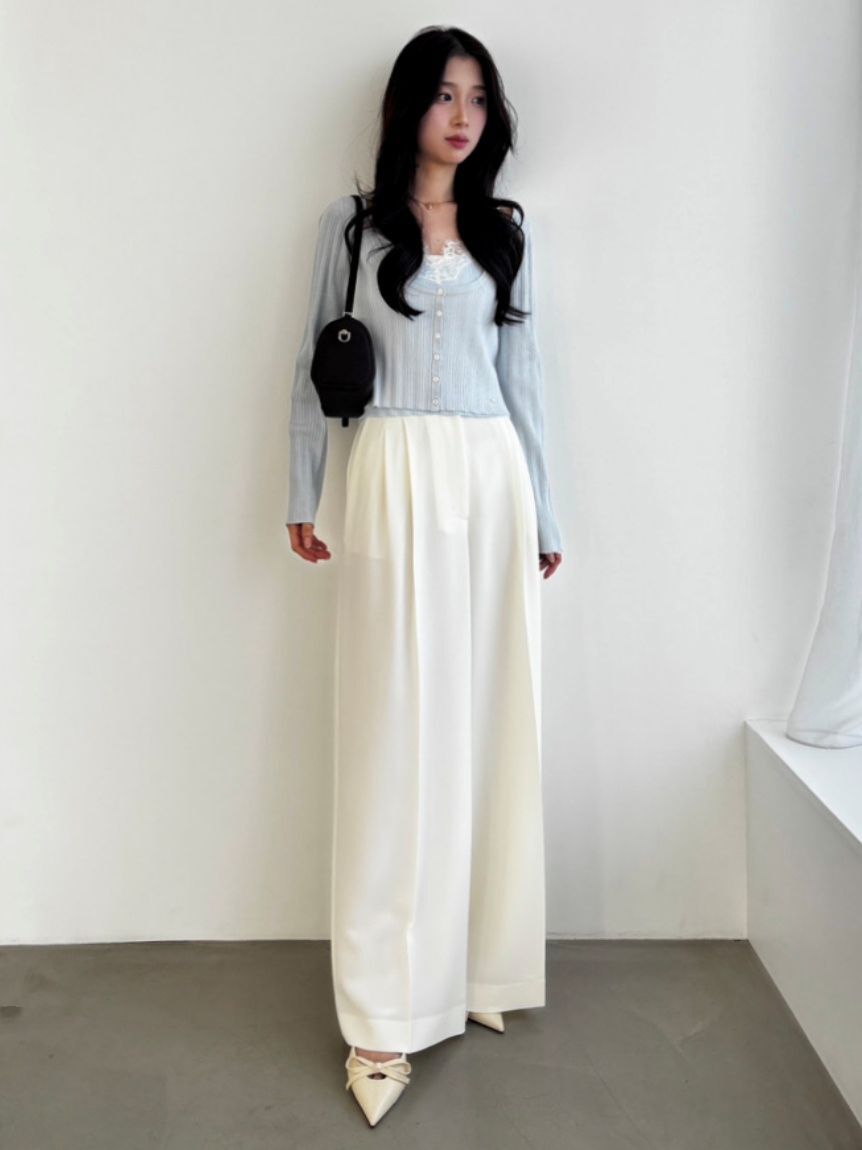 SNIDEL「レーストリムニットアンサンブル」|ニット・セーター|