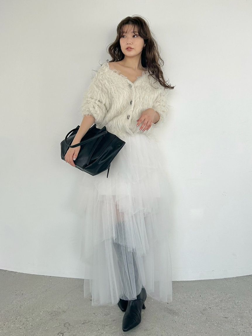 FRAY I.D「チュールアシメティアードスカート」|スカート|