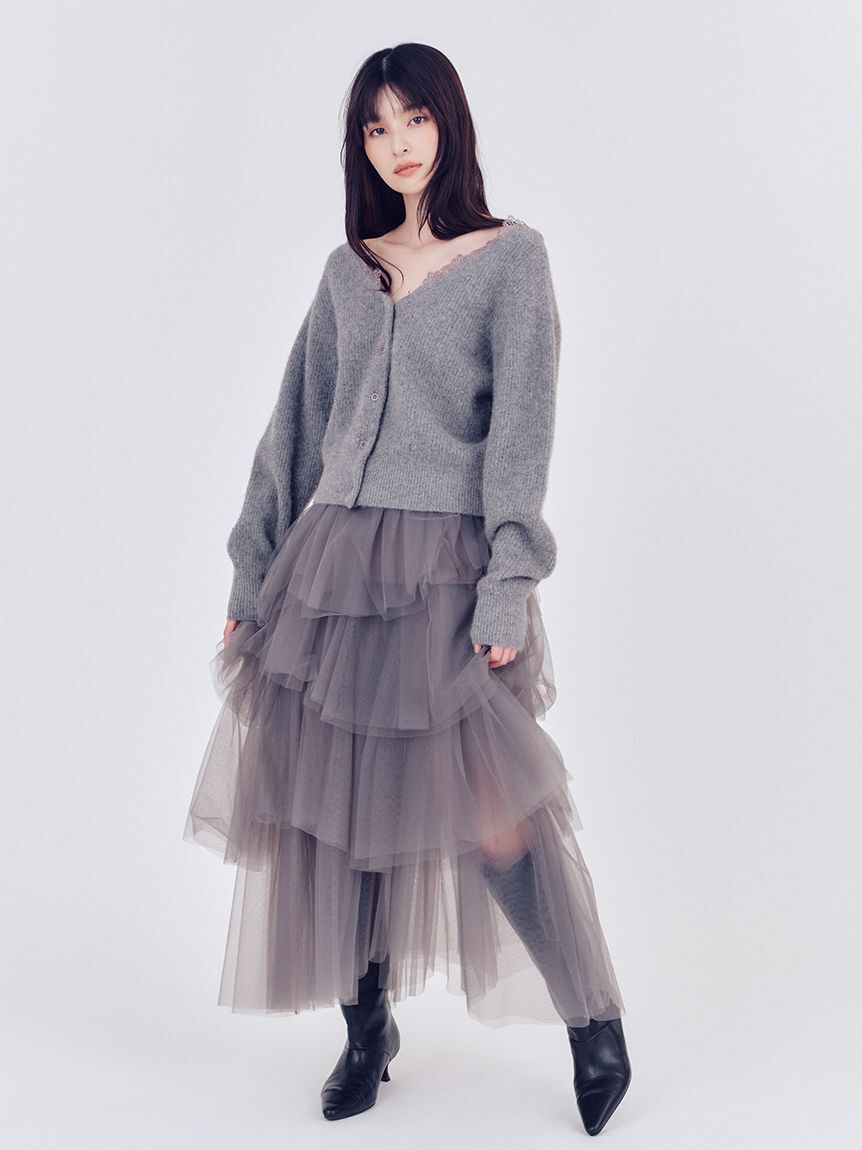 FRAY I.D「チュールアシメティアードスカート」|スカート|